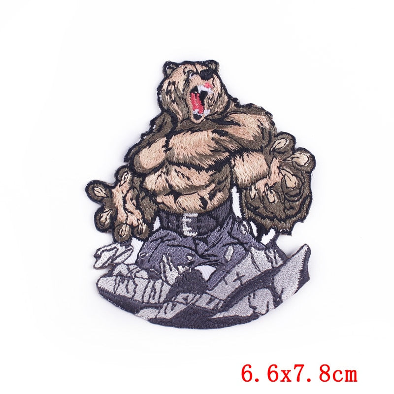 Bear 'Roaring' Embroidered Patch