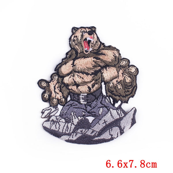 Bear 'Roaring' Embroidered Patch