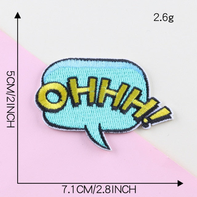 Comic Bubble 'Ohhh!' Embroidered Patch