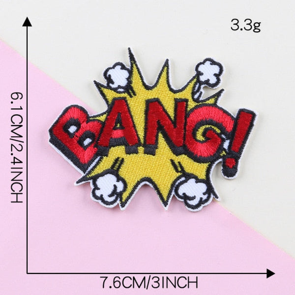 Comic Bubble 'Bang!' Embroidered Patch