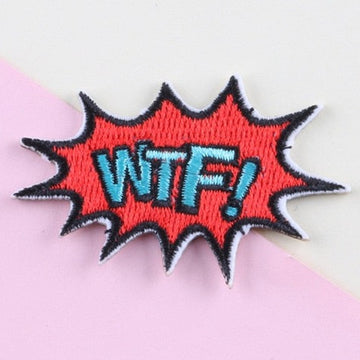 Comic Bubble 'Wtf!' Embroidered Patch