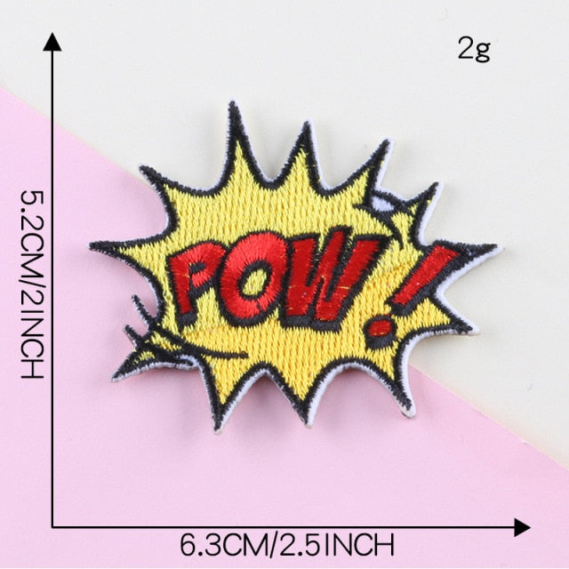 Comic Bubble 'Pow!' Embroidered Patch