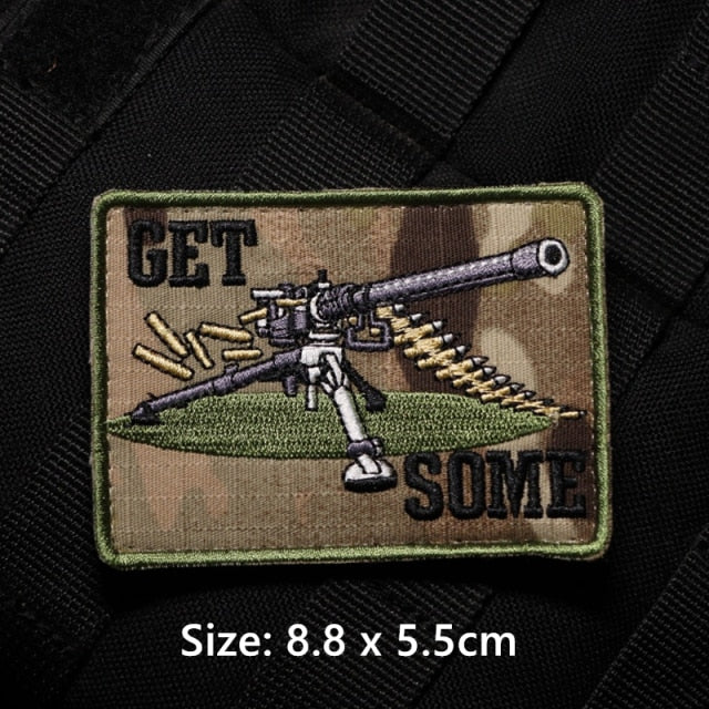 Firearm 'Get Some' Embroidered Velcro Patch