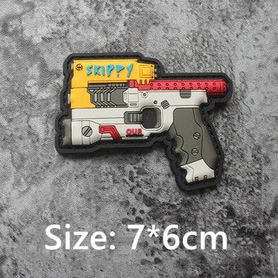 Cyberpunk 'Skippy Gun' PVC Rubber Velcro Patch