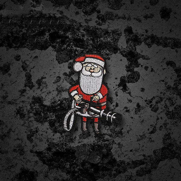 Chritmas 'Santa Claus | Minigun' Embroidered Velcro Patch