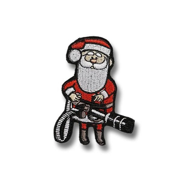 Chritmas 'Santa Claus | Minigun' Embroidered Velcro Patch