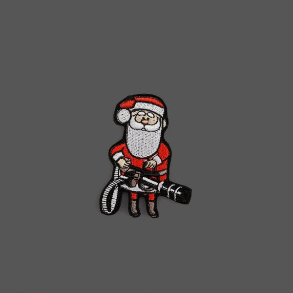 Chritmas 'Santa Claus | Minigun' Embroidered Velcro Patch