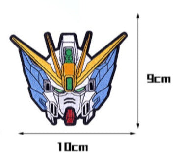 Mobile Suit Gundam 'Wing Zero Head' Embroidered Velcro Patch