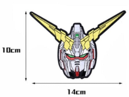 Mobile Suit Gundam 'Unicorn Gundam Head' Embroidered Velcro Patch