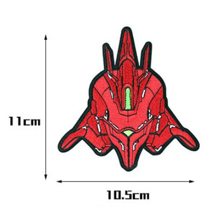 Mobile Suit Gundam 'Sazabi Head' Embroidered Velcro Patch
