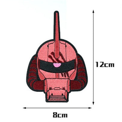 Mobile Suit Gundam 'Zaku Head' Embroidered Velcro Patch