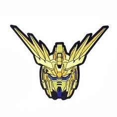 Mobile Suit Gundam 'Phenex Head' Embroidered Velcro Patch