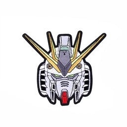 Mobile Suit Gundam 'Nu Gundam Head' Embroidered Velcro Patch