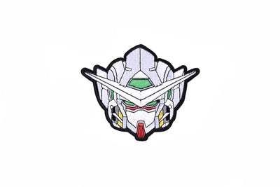 Mobile Suit Gundam 'Exia Head' Embroidered Velcro Patch