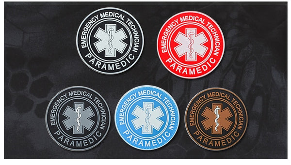 'Emergency Medical Technician Paramedic | 3.0' PVC Rubber Velcro Patch