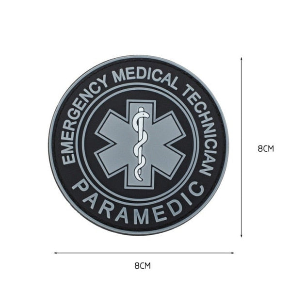 'Emergency Medical Technician Paramedic | 3.0' PVC Rubber Velcro Patch