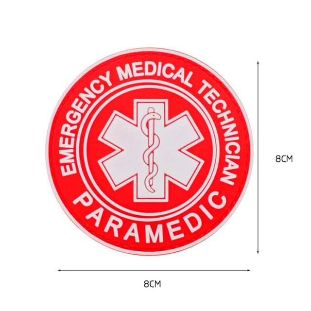 'Emergency Medical Technician Paramedic | 2.0' PVC Rubber Velcro Patch