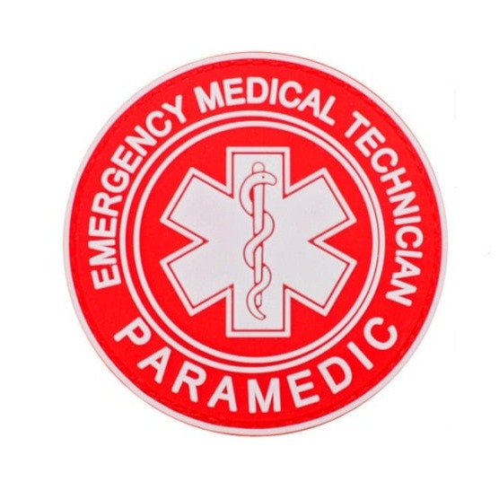 'Emergency Medical Technician Paramedic | 2.0' PVC Rubber Velcro Patch