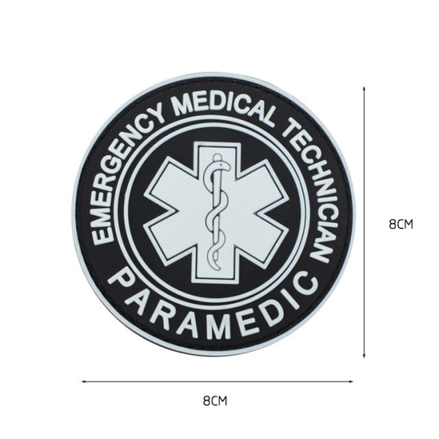 'Emergency Medical Technician Paramedic | 5.0' PVC Rubber Velcro Patch