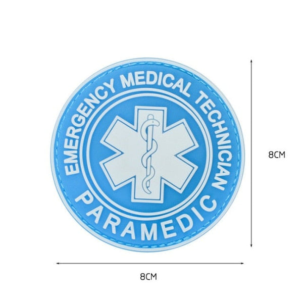 'Emergency Medical Technician Paramedic | 4.0' PVC Rubber Velcro Patch