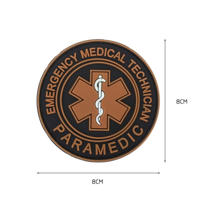 'Emergency Medical Technician Paramedic | 1.0' PVC Rubber Velcro Patch