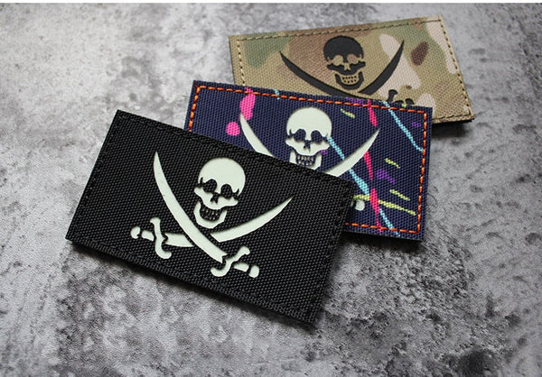 Pirate 'Skull Logo | Set' Embroidered Velcro Patch