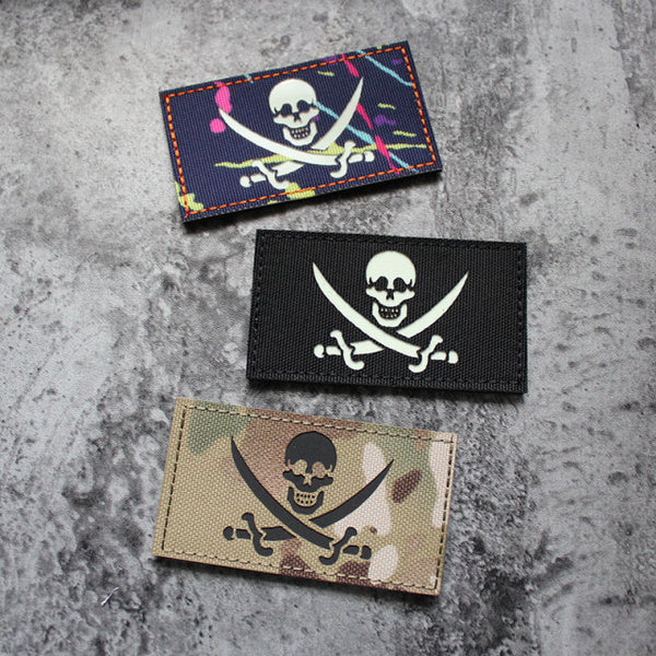 Pirate 'Skull Logo | Set' Embroidered Velcro Patch