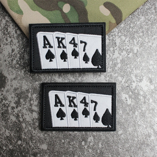 Cool 'Playing Cards' Embroidered Velcro Patch