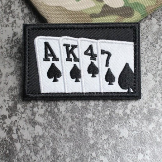 Cool 'Playing Cards' Embroidered Velcro Patch