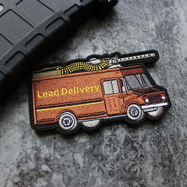 Delivery Truck 'Lead Delivery' Embroidered Velcro Patch