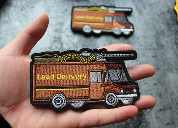 Delivery Truck 'Lead Delivery' Embroidered Velcro Patch