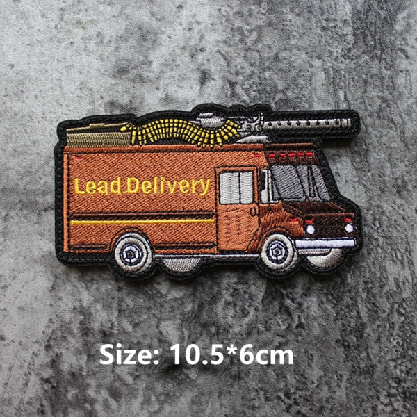 Delivery Truck 'Lead Delivery' Embroidered Velcro Patch