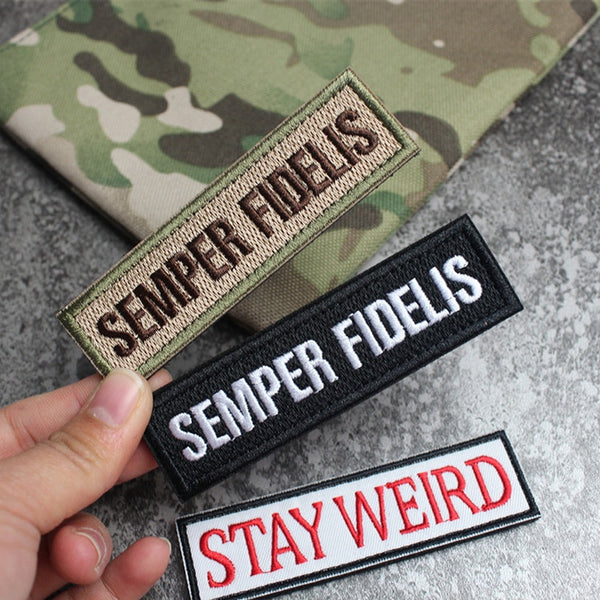 Marine Motto 'Semper Fidelis | 1.0' Embroidered Velcro Patch