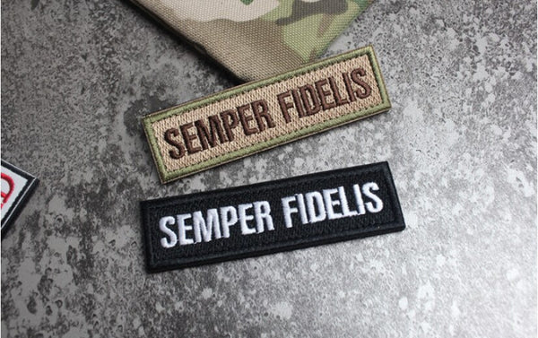 Marine Motto 'Semper Fidelis | 1.0' Embroidered Velcro Patch