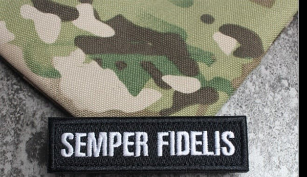 Marine Motto 'Semper Fidelis | 1.0' Embroidered Velcro Patch