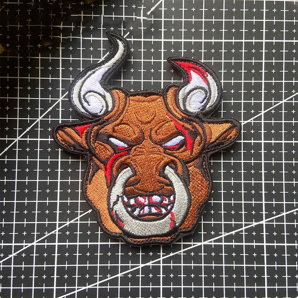 Monster Bull Embroidered Velcro Patch