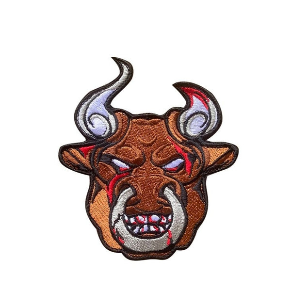 Monster Bull Embroidered Velcro Patch