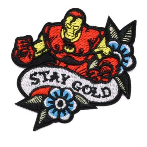 Iron man 'Stay Gold 1.0' Embroidered Patch