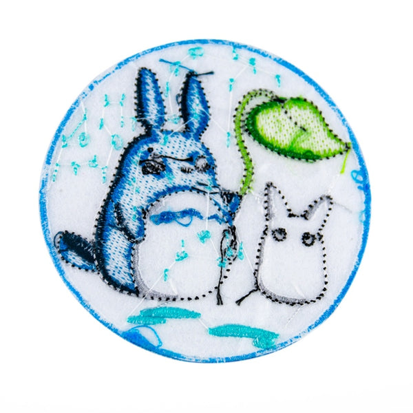 My Neighbor Totoro 'Chu and Chibi | Raining' Embroidered Patch