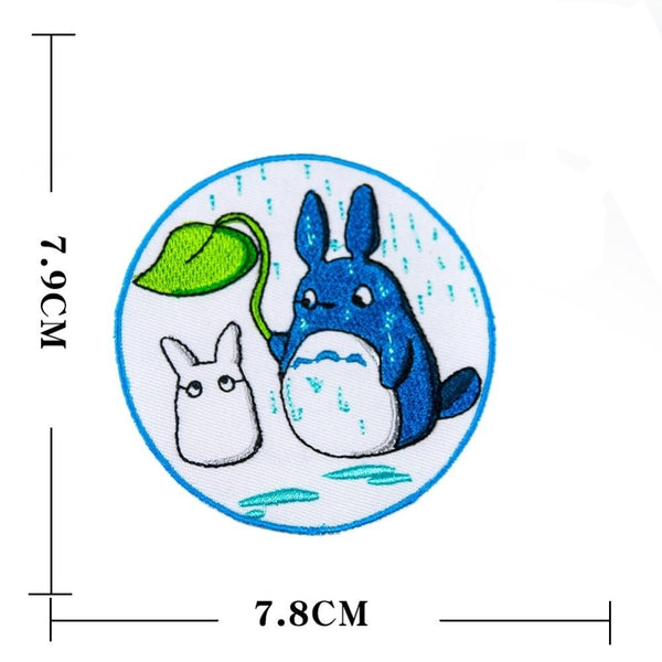 My Neighbor Totoro 'Chu and Chibi | Raining' Embroidered Patch