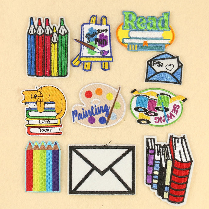 Cute Colored Pencils '1.0' Embroidered Patch