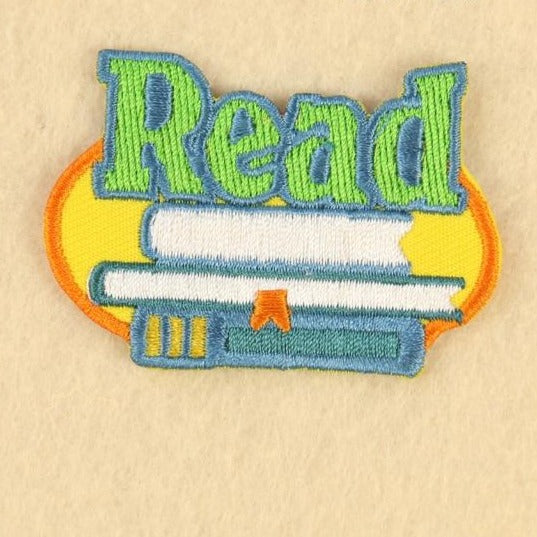 Cute Books 'Read' Embroidered Patch