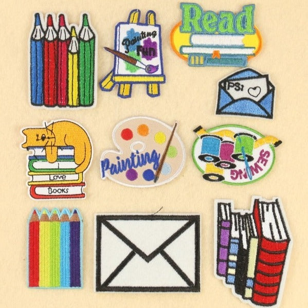 Cute Art Collections Set of 10 Embroidered Patch