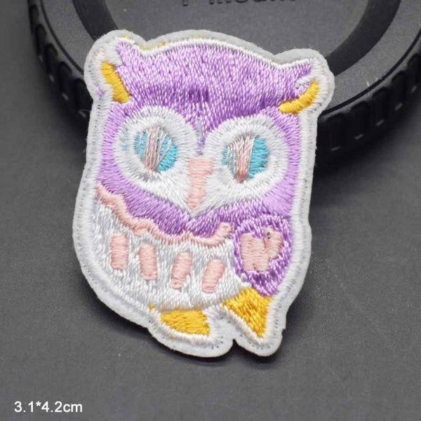 Cute Purple Owl Embroidered Patch