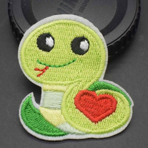 Cute Worm 'Heart' Embroidered Patch