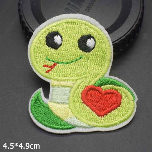Cute Worm 'Heart' Embroidered Patch