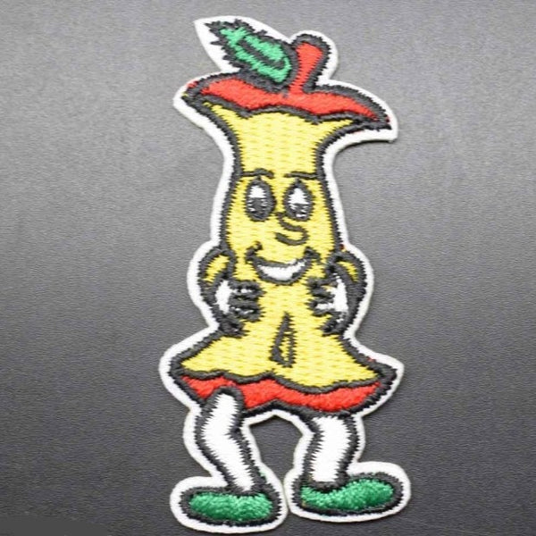 Cartoon Bitten Apple Embroidered Patch