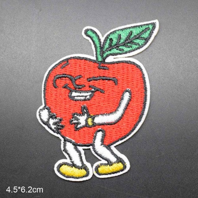 Fruit 'Laughing Apple' Embroidered Patch