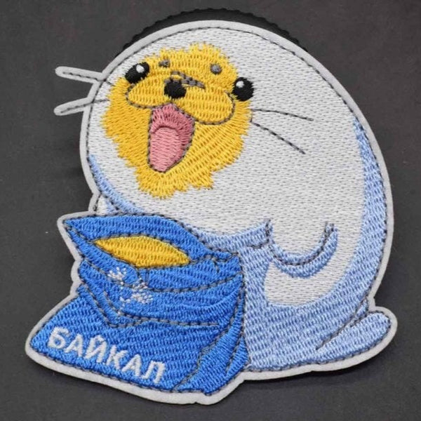 Cute Cartoon Sea Lion Embroidered Patch