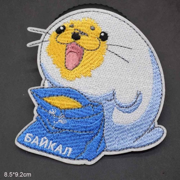 Cute Cartoon Sea Lion Embroidered Patch